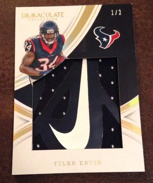 2016 Panini Immaculate Tyler Ervin Jumbo NIKE SWOOSH 1/2 SSP Texans
