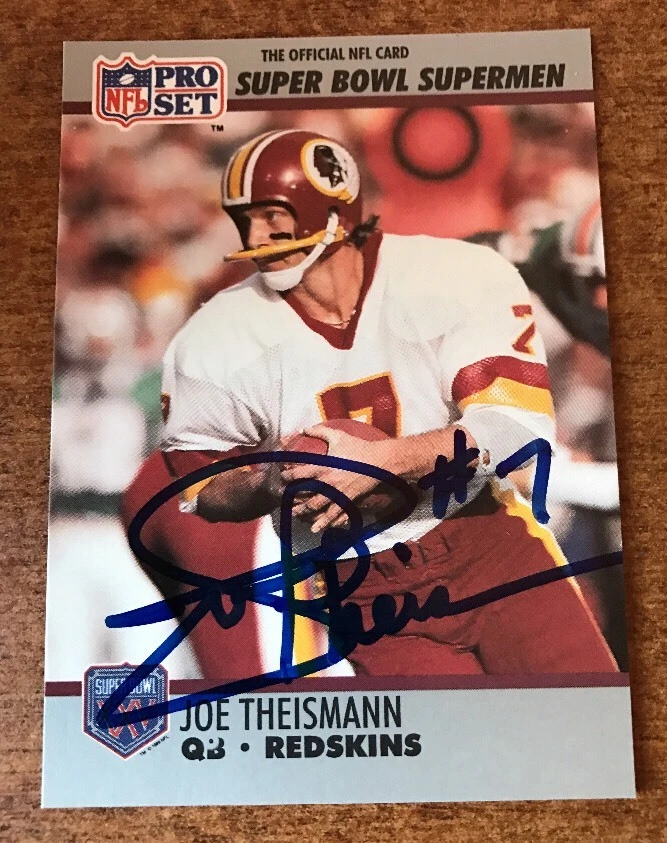 Joe Theismann Autographed Signed Card JSA COA Authentic NFL Football Redskins
