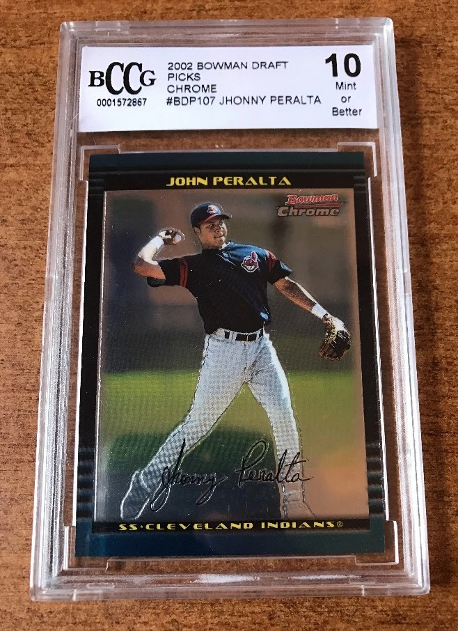 2002 Bowman Chrome JHONNY PERALTA Rookie Card RC 107 St Louis Cardinals BCCG 10
