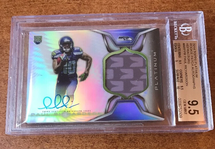 2014 Topps Platinum Paul Richardson RC Patch Auto Refractor BGS 9.5/10
