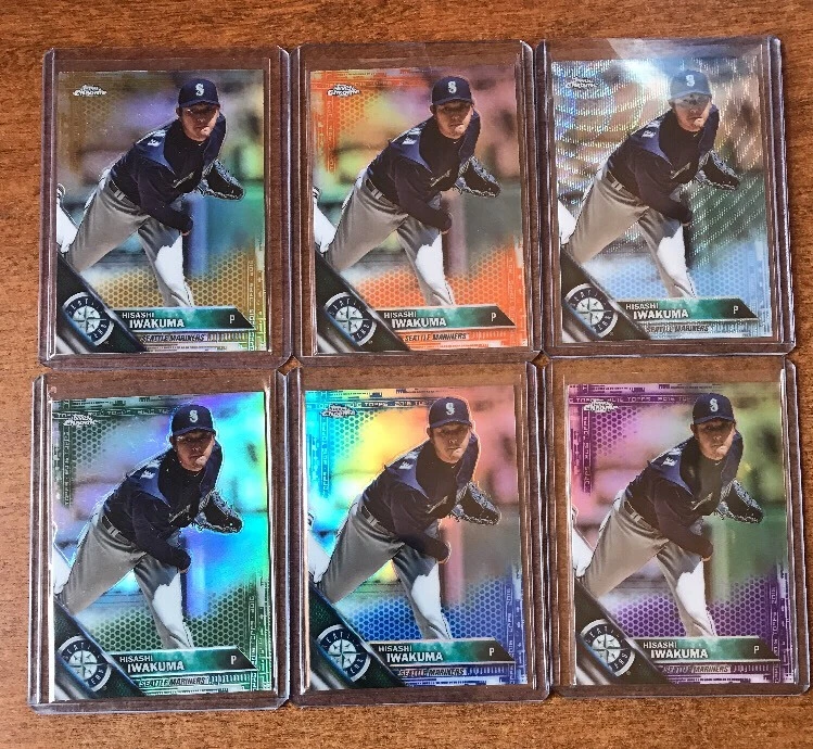2016 Topps Chrome HISASHI IWAKUMA Rainbow 13 CARDS SEATTLE MARINERS
