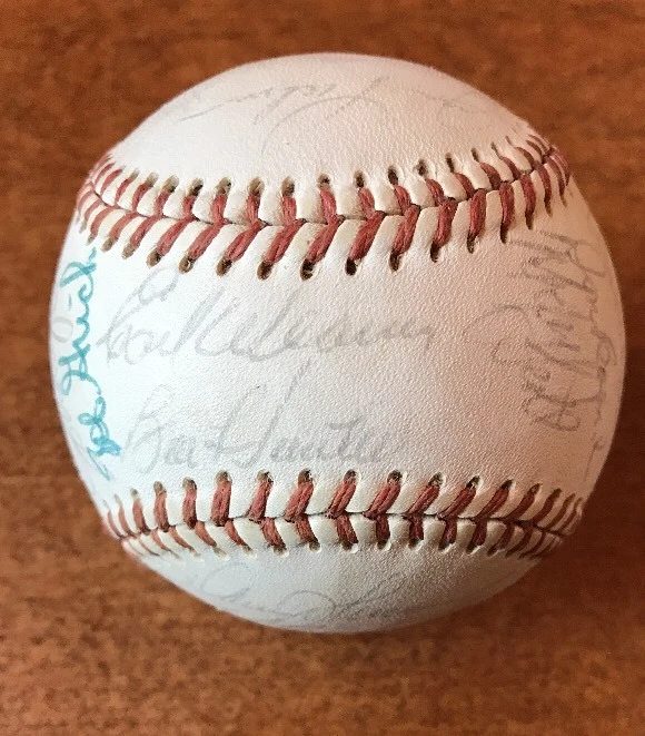 1972 BALTIMORE ORIOLES TEAM SIGNED BALL WEAVER BROOKS PALMER JSA LOA
