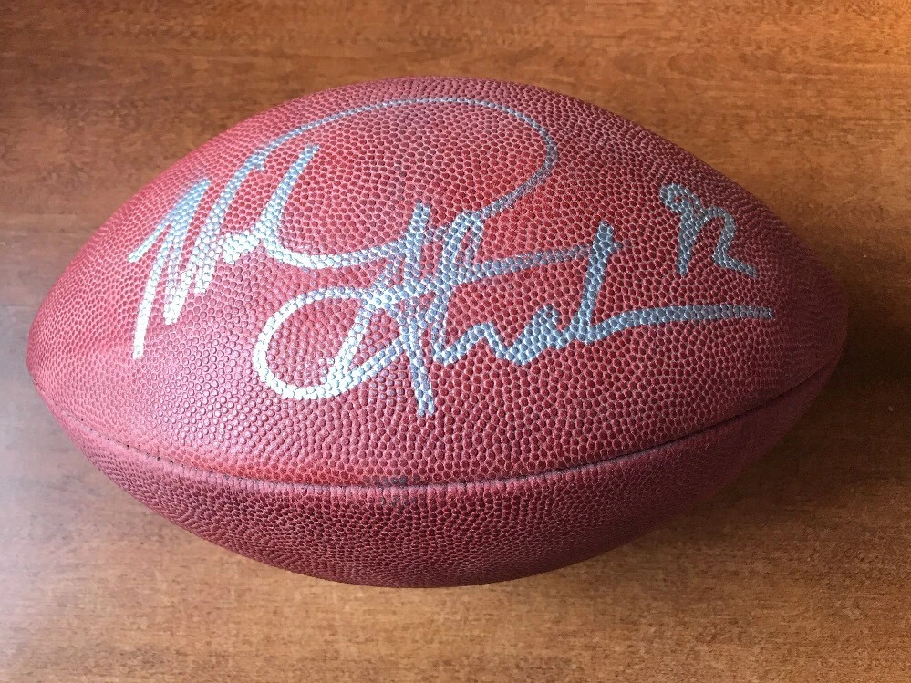 Michael Strahan Signed Wilson Official NFL Football Jsa Coa
