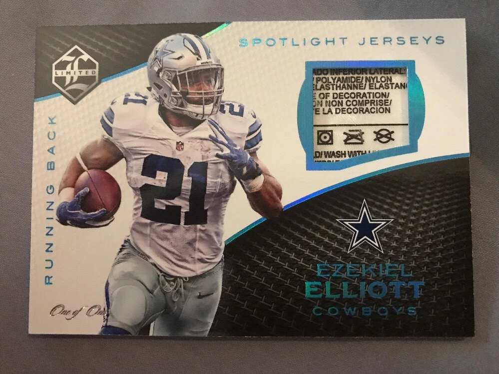 2016 Panini Limited Ezekiel Elliott LAUNDRY TAG SPOTLIGHT JERSEYS RC #1/1
