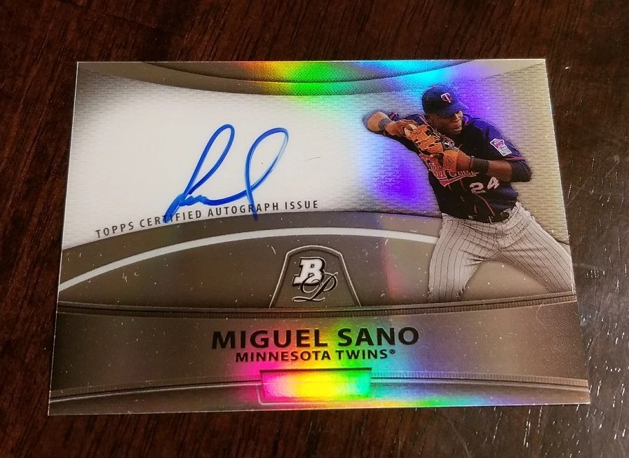 MIGUEL SANO 2010 Bowman Platinum Prospects RC ROOKIE AUTO AUTOGRAPH TWINS
