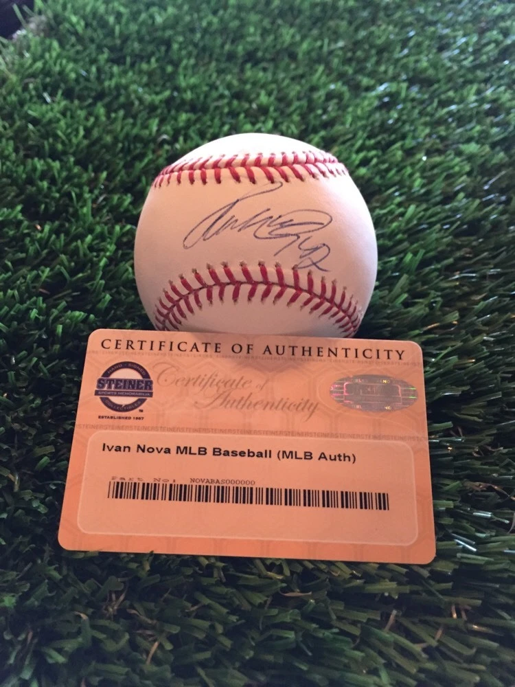 IVAN NOVA Autographed Signed NY Yankees OMLB Baseball Steiner COA MLB Holo
