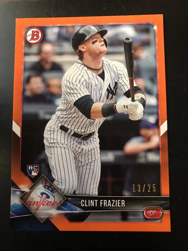 2018 Bowman Clint Frazier RC Rookie Orange Paper Parallel 13/25
