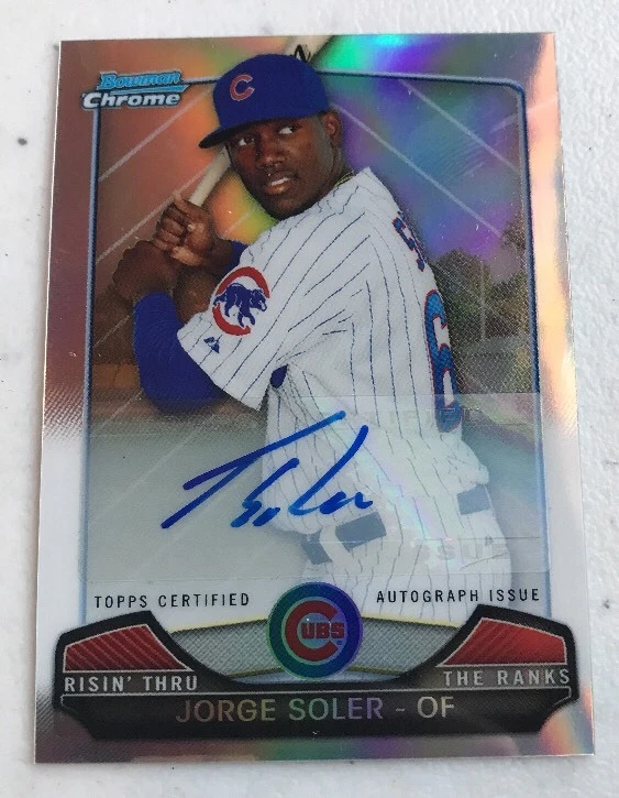 2013 Bowman Chrome Rising Through the Ranks AUTO Mini #JS Jorge Soler 13/25
