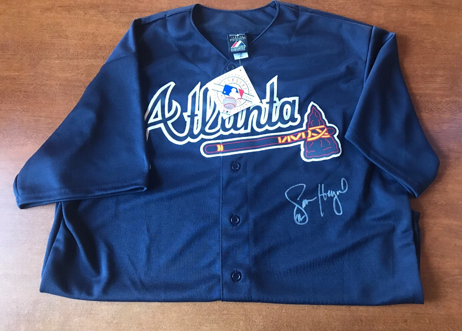 JASON HEYWARD SIGNED BRAVES JERSEY LEAF AUTHENTICS COA
