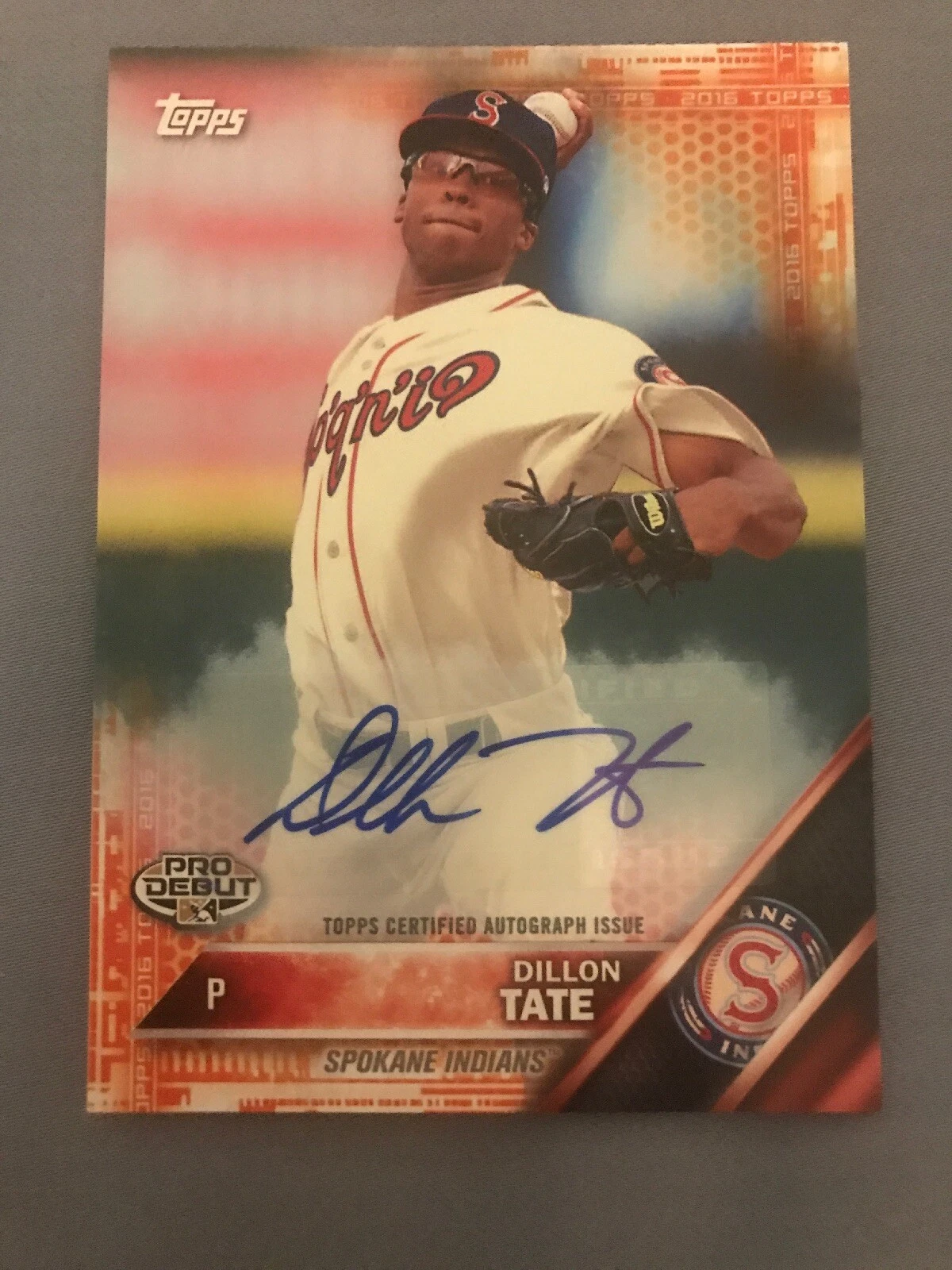 2016 Topps Pro Debut Autographs ORANGE #119 Dillon Tate Auto /25
