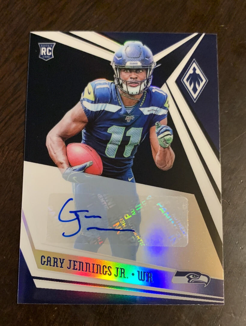 2019 PANINI PHOENIX GARY JENNINGS JR. BLACK RC AUTO #ED /5 Seahawks SSP
