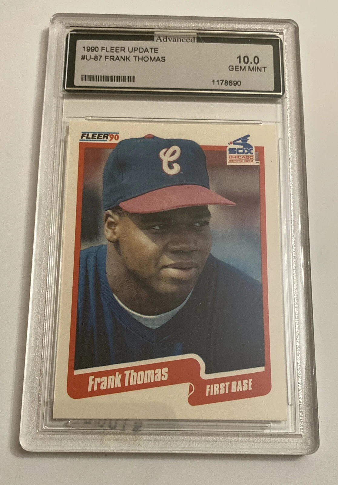 Frank Thomas 1990 Fleer Update Rookie RC #U87 WHITESOX GRADED 10
