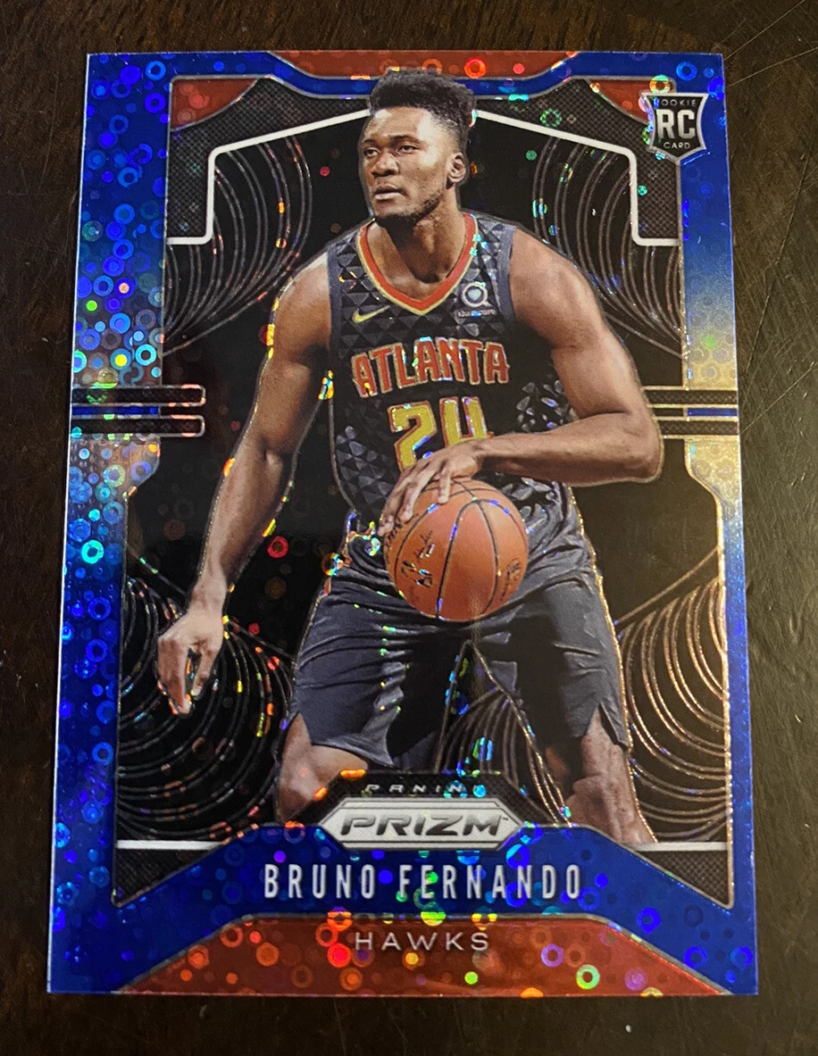2019-20 Panini Prizm Fast Break Hawks Bruno Fernando Blue Disco Prizm RC /175
