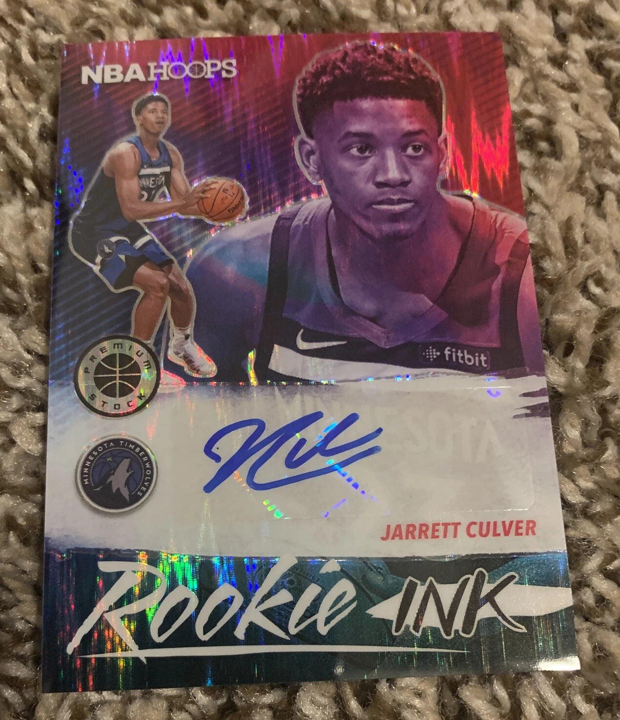 2019-20 HOOPS PREMIUM JARRETT CULVER FLASH SILVER ROOKIE INK AUTO RC SP!
