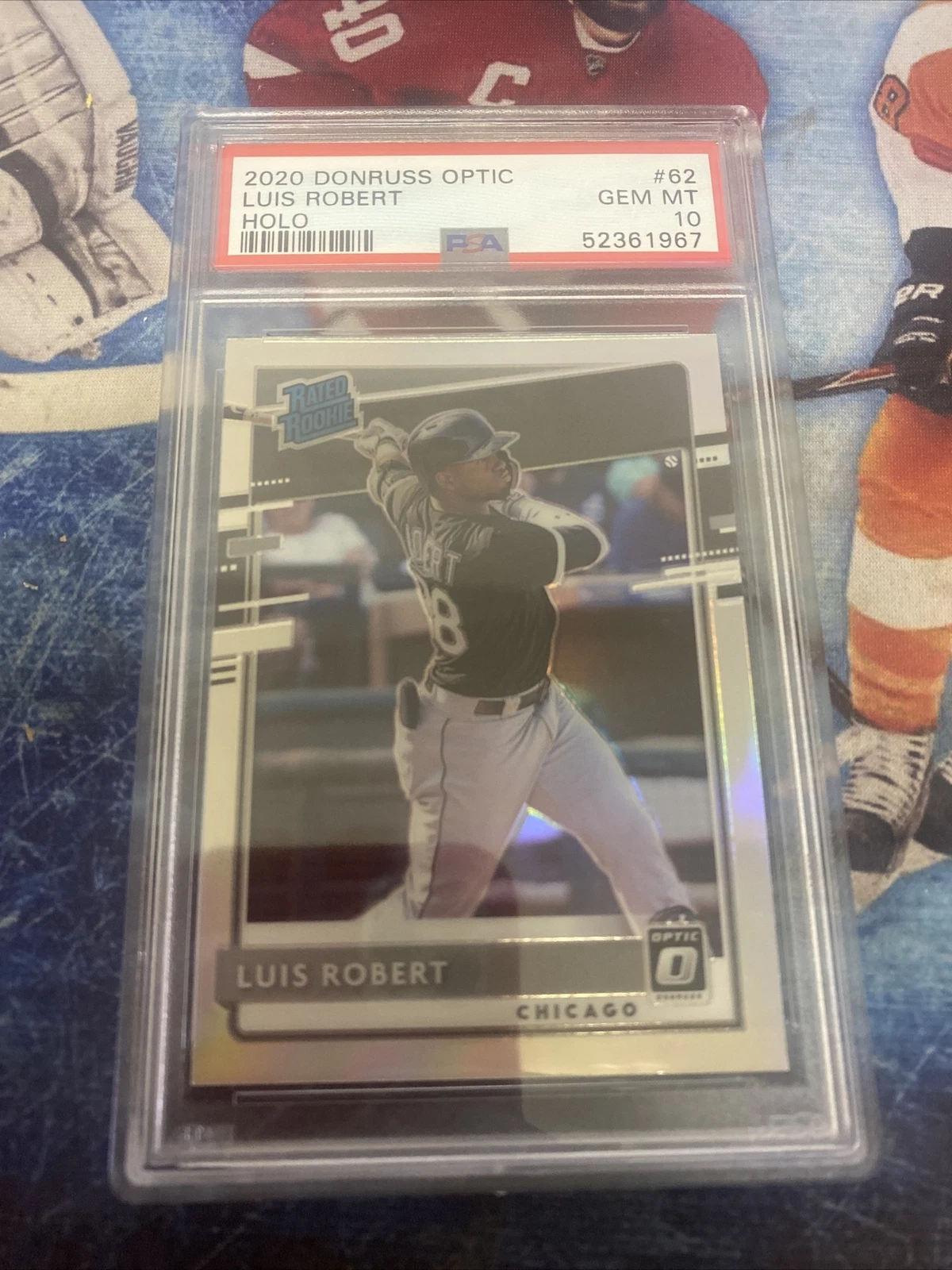 Luis Robert PSA 10 2020 Donruss Optic Silver Holo Rated Rookie Card! POP 8!⚾️?
