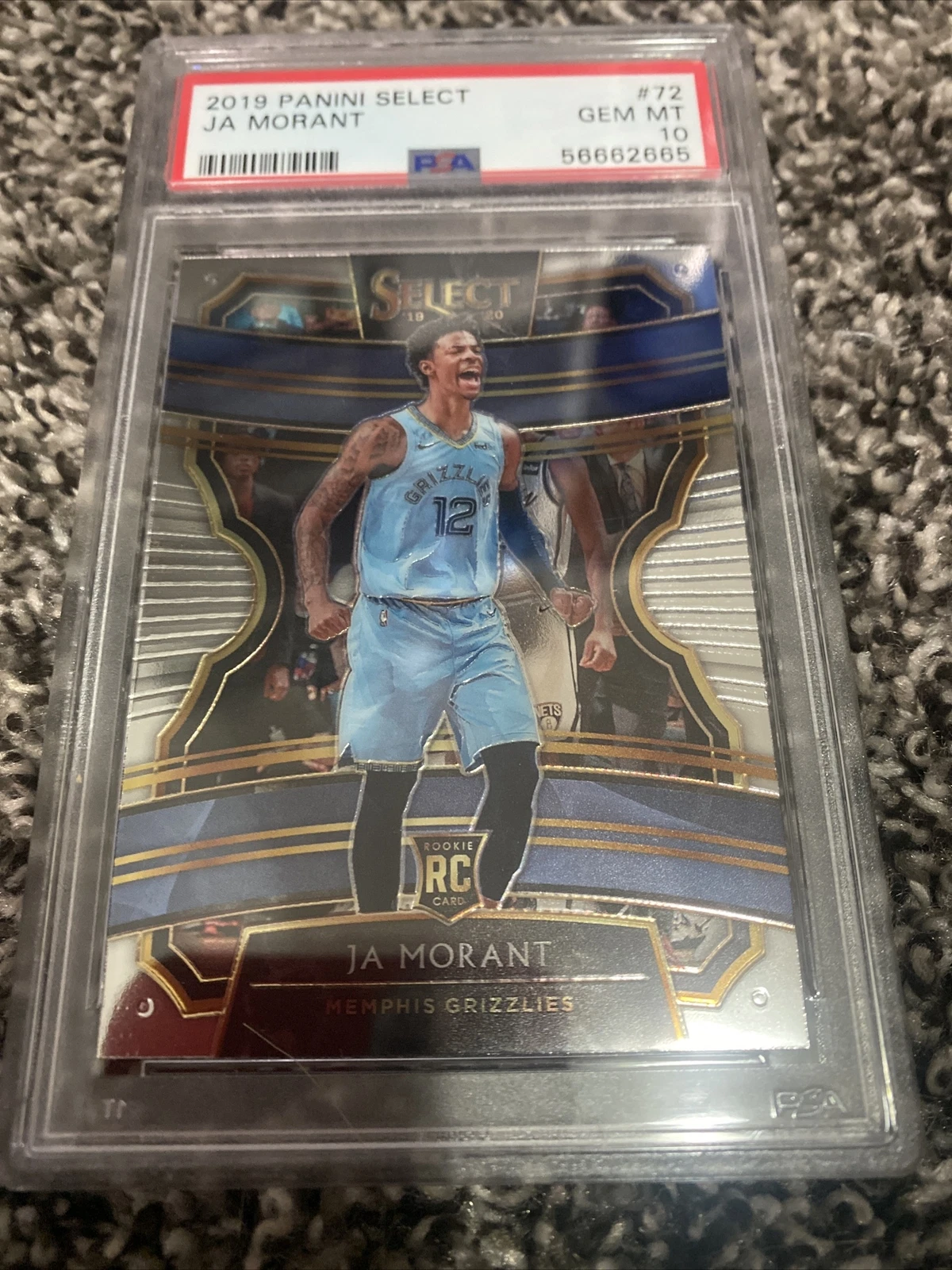 2019 Select #72 Ja Morant RC PSA 10
