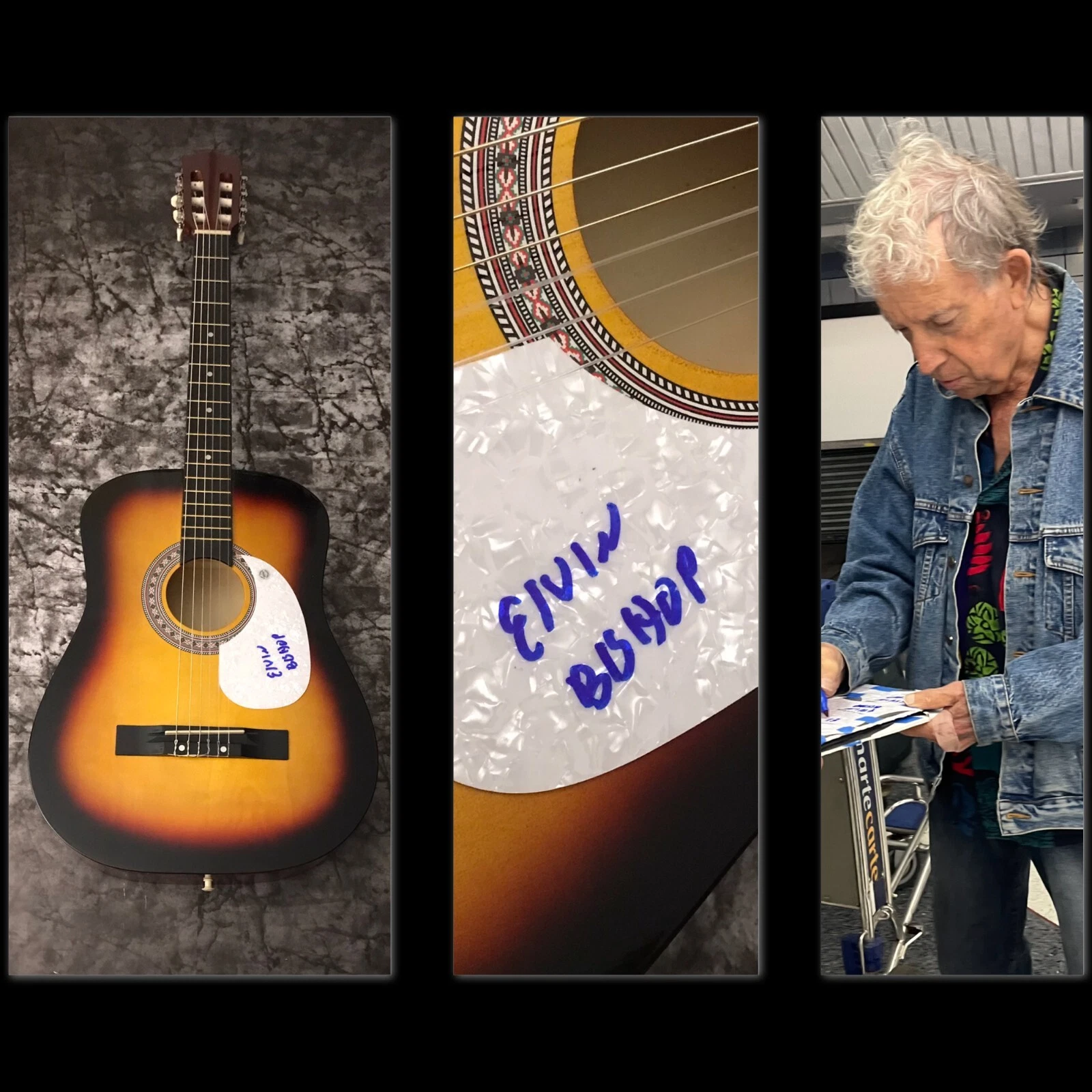 GFA Struttin' My Stuff Star * ELVIN BISHOP * Signed Acoustic Guitar PROOF E2 COA
