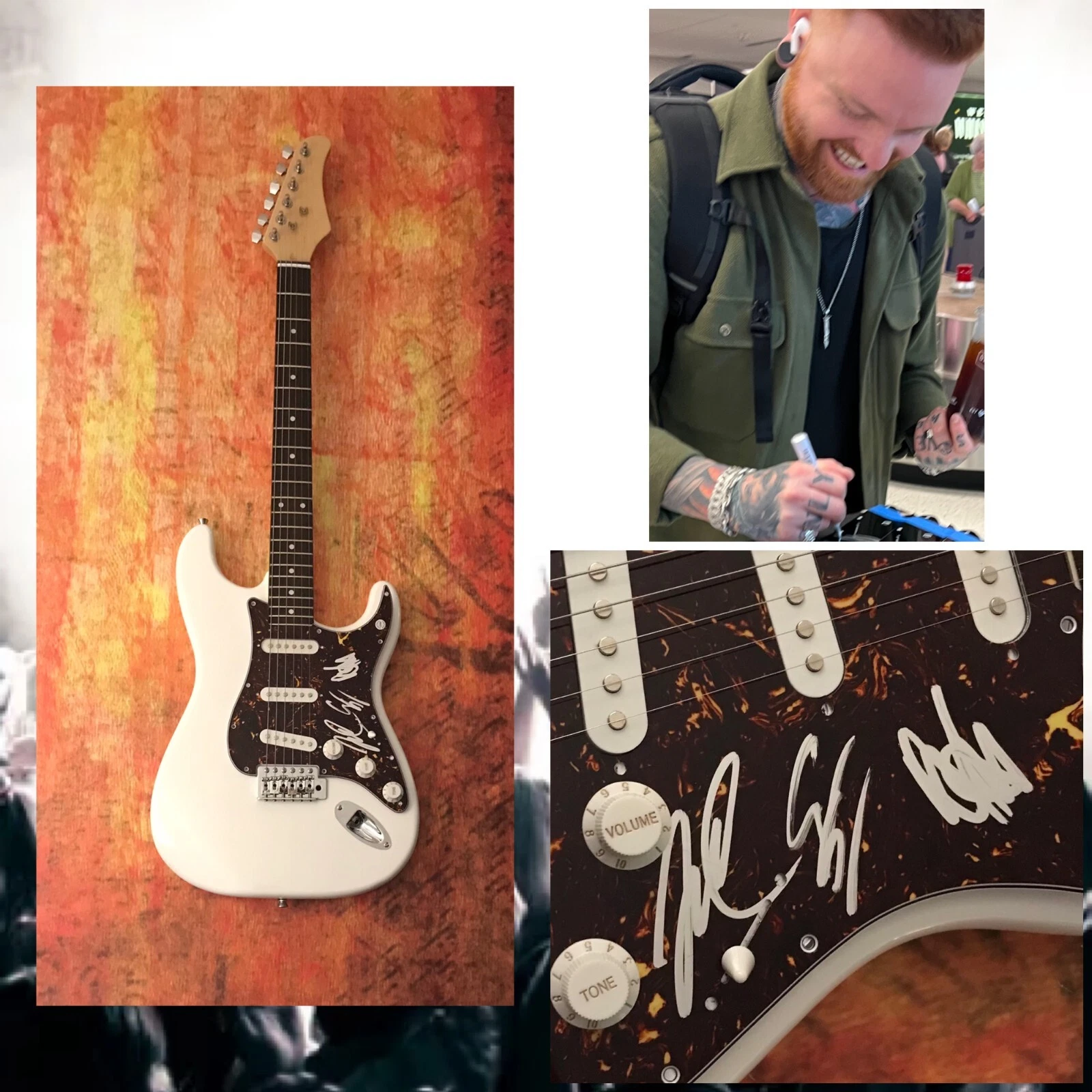 GFA Matty Mullins x3 Band * MEMPHIS MAY FIRE * Signed Electric Guitar PROOF COA

