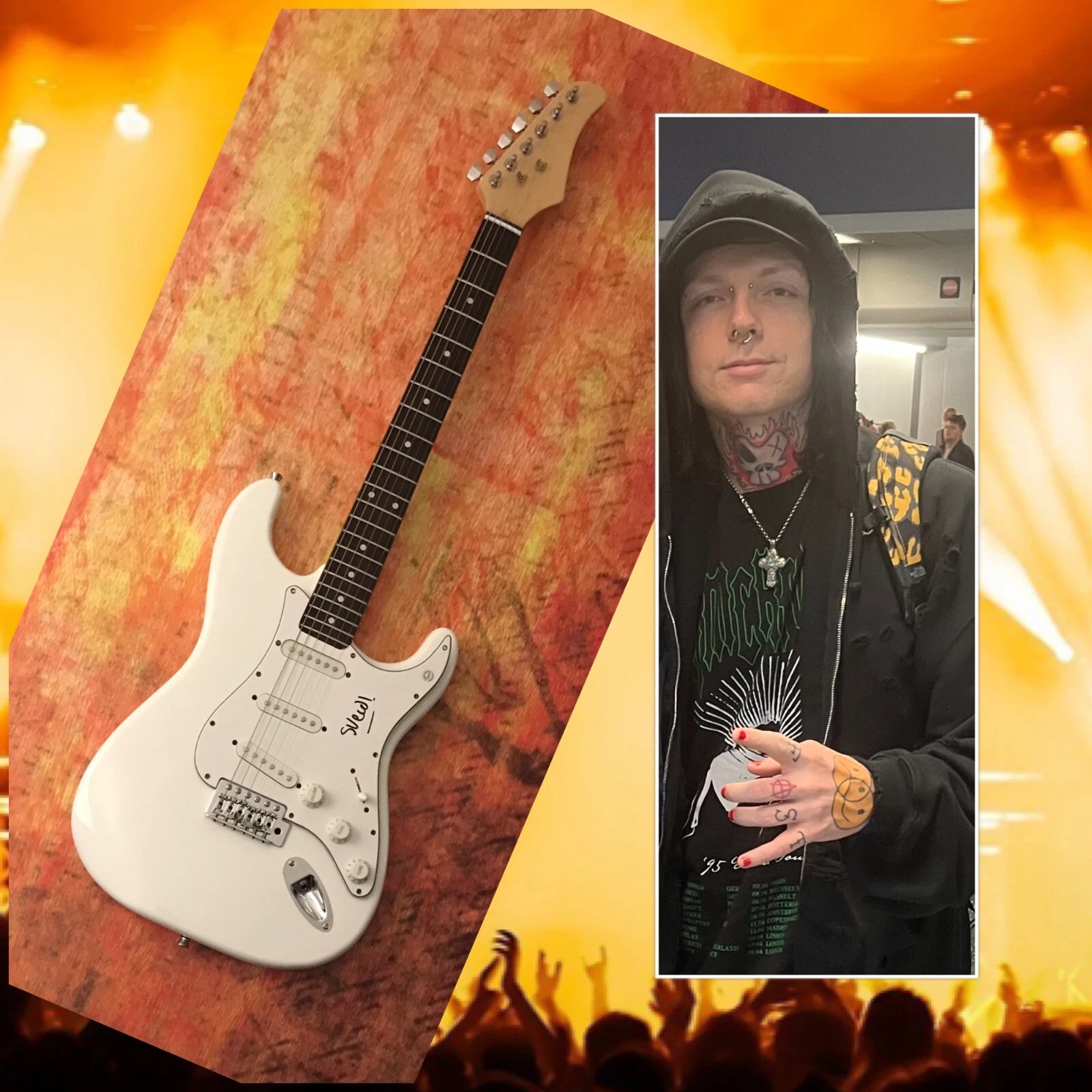 GFA It Was Fun While It Lasted Paralyzed * SUECO * Signed Electric Guitar COA
