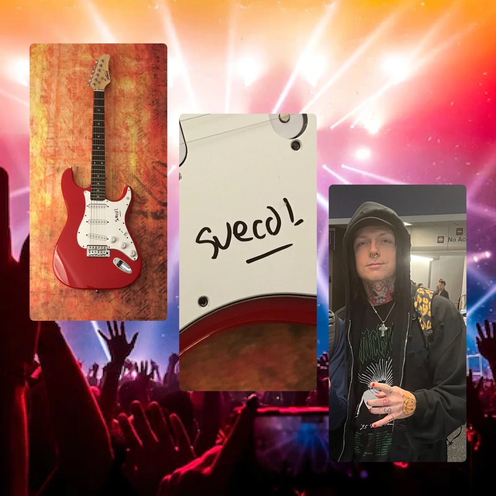 GFA It Was Fun While It Lasted Paralyzed * SUECO * Signed Electric Guitar COA
