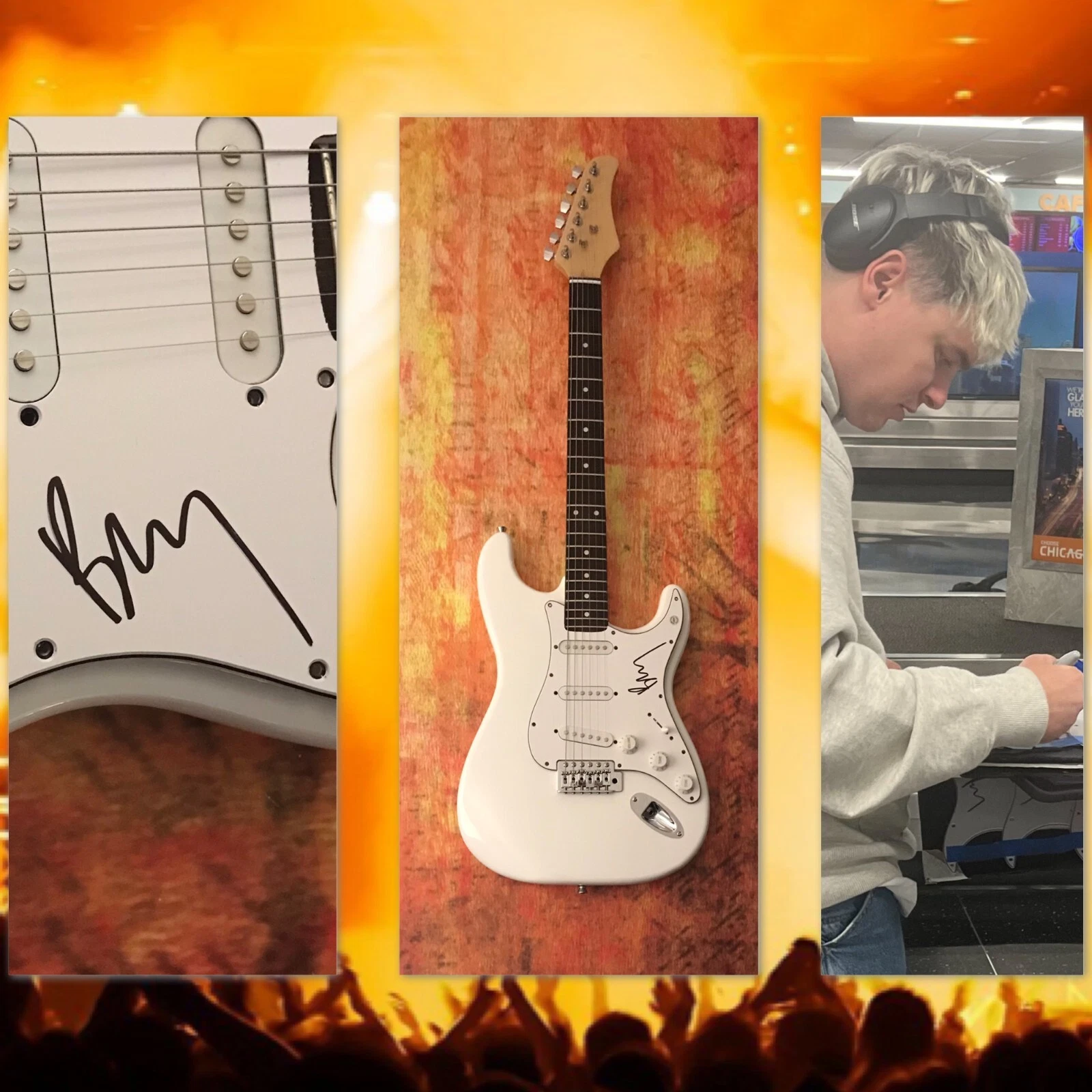 GFA Knocked Loose Rock Star * BRYAN GARRIS * Signed Electric Guitar PROOF COA
