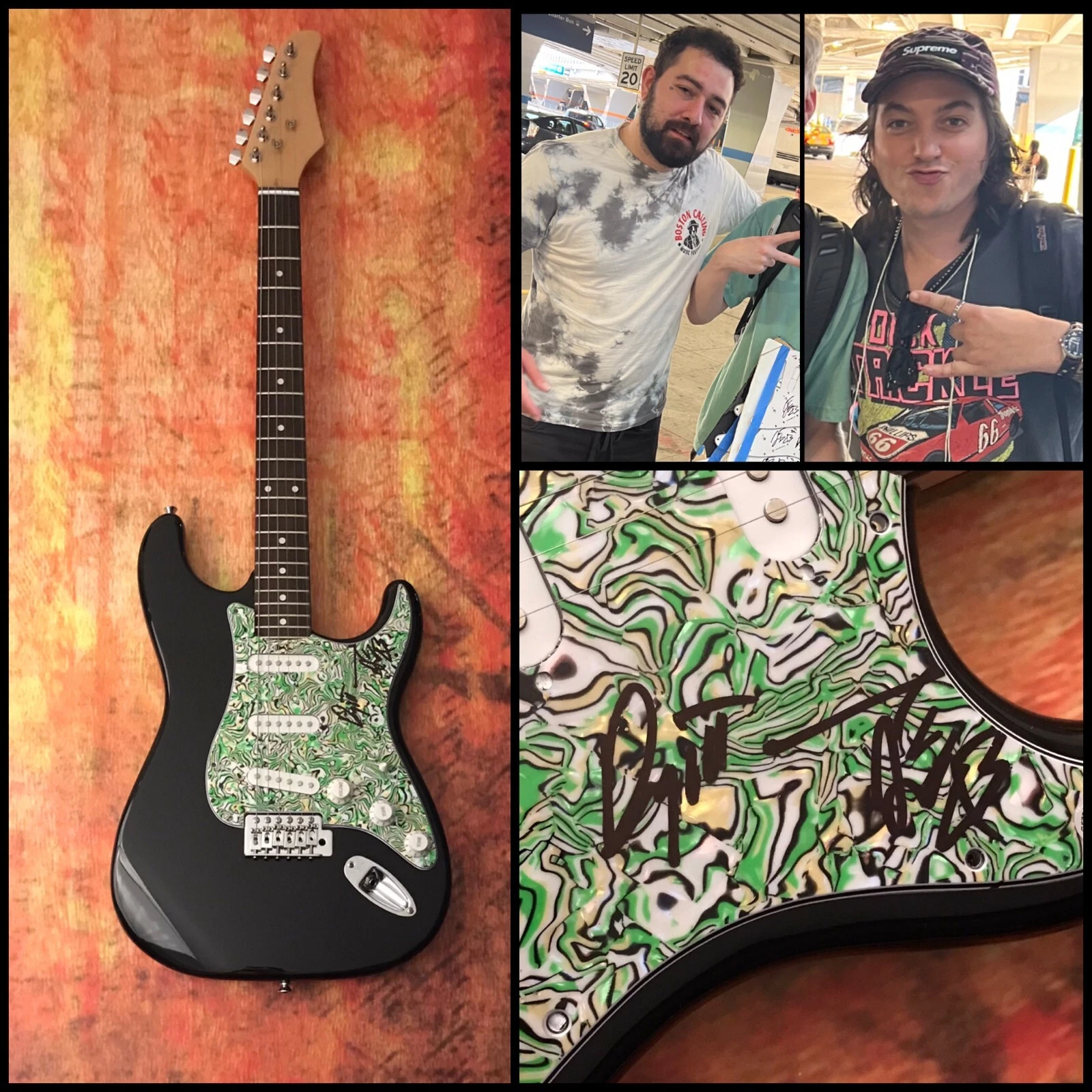 GFA Julian Comeau & Dylan Band Duo * LOVELESS * Signed Electric Guitar COA
