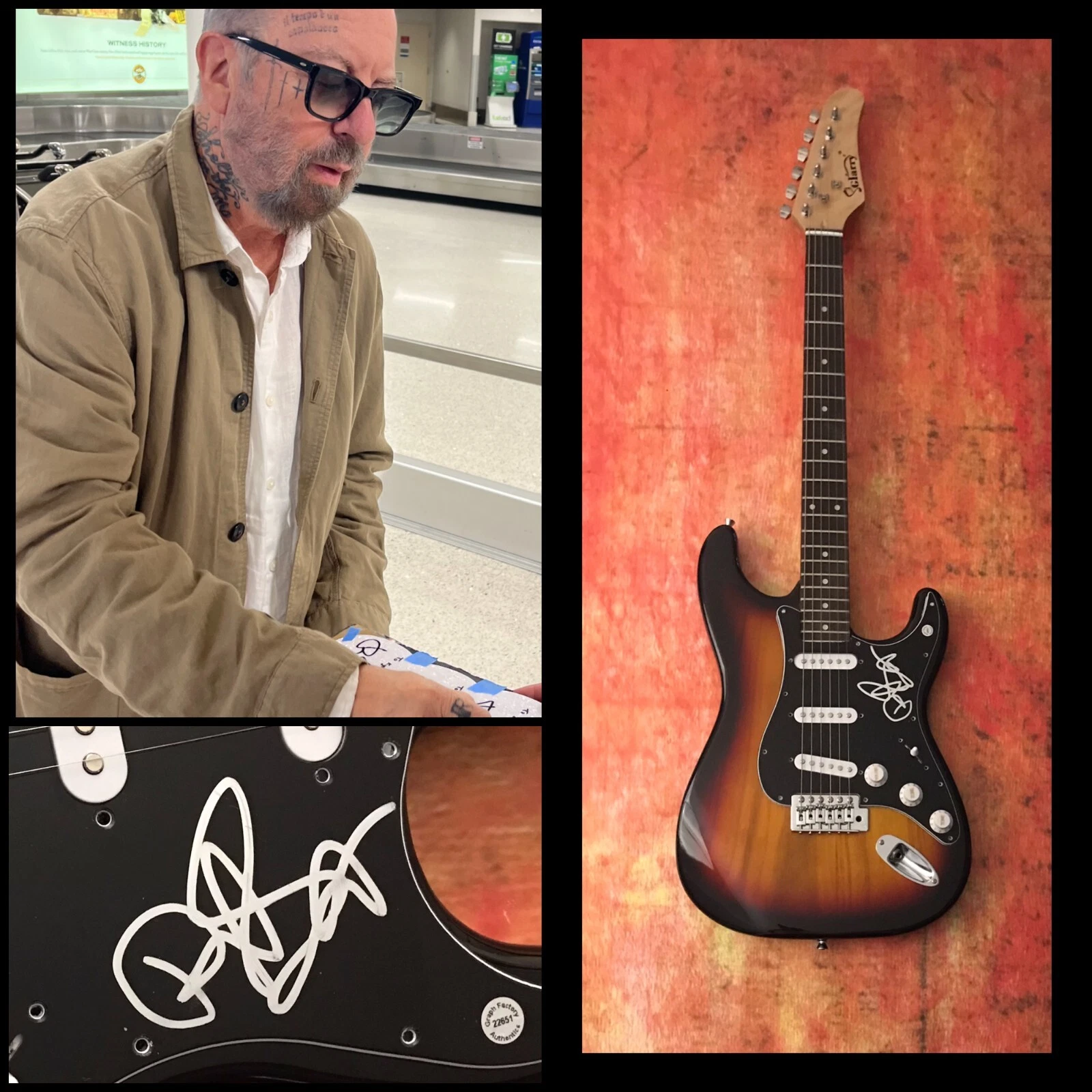 GFA Eurythmics Sweet Dreams * DAVE STEWART * Signed Electric Guitar PROOF COA
