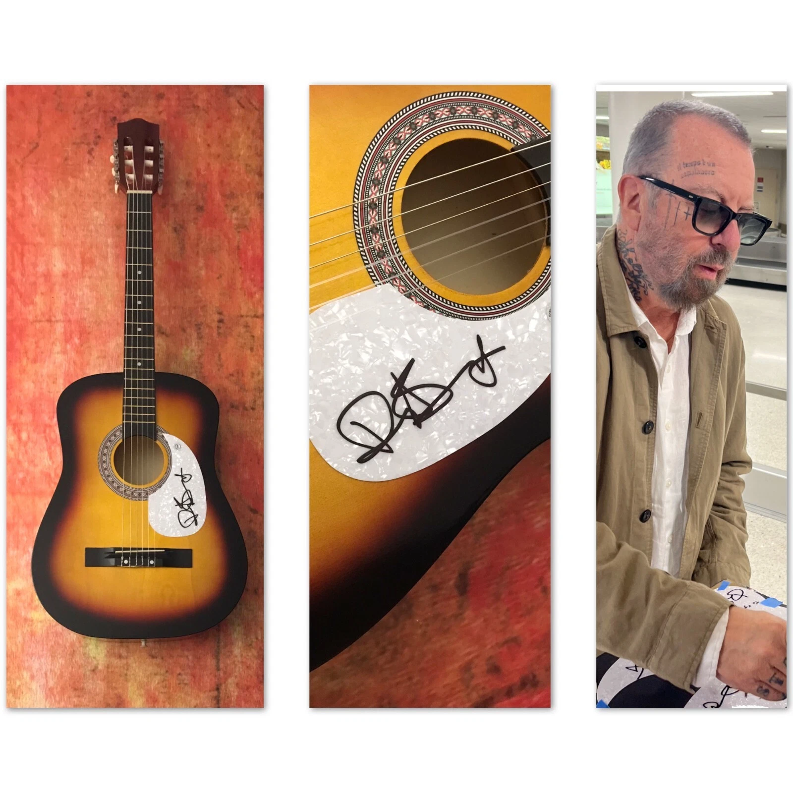 GFA Eurythmics Sweet Dreams * DAVE STEWART * Signed Acoustic Guitar PROOF D1 COA
