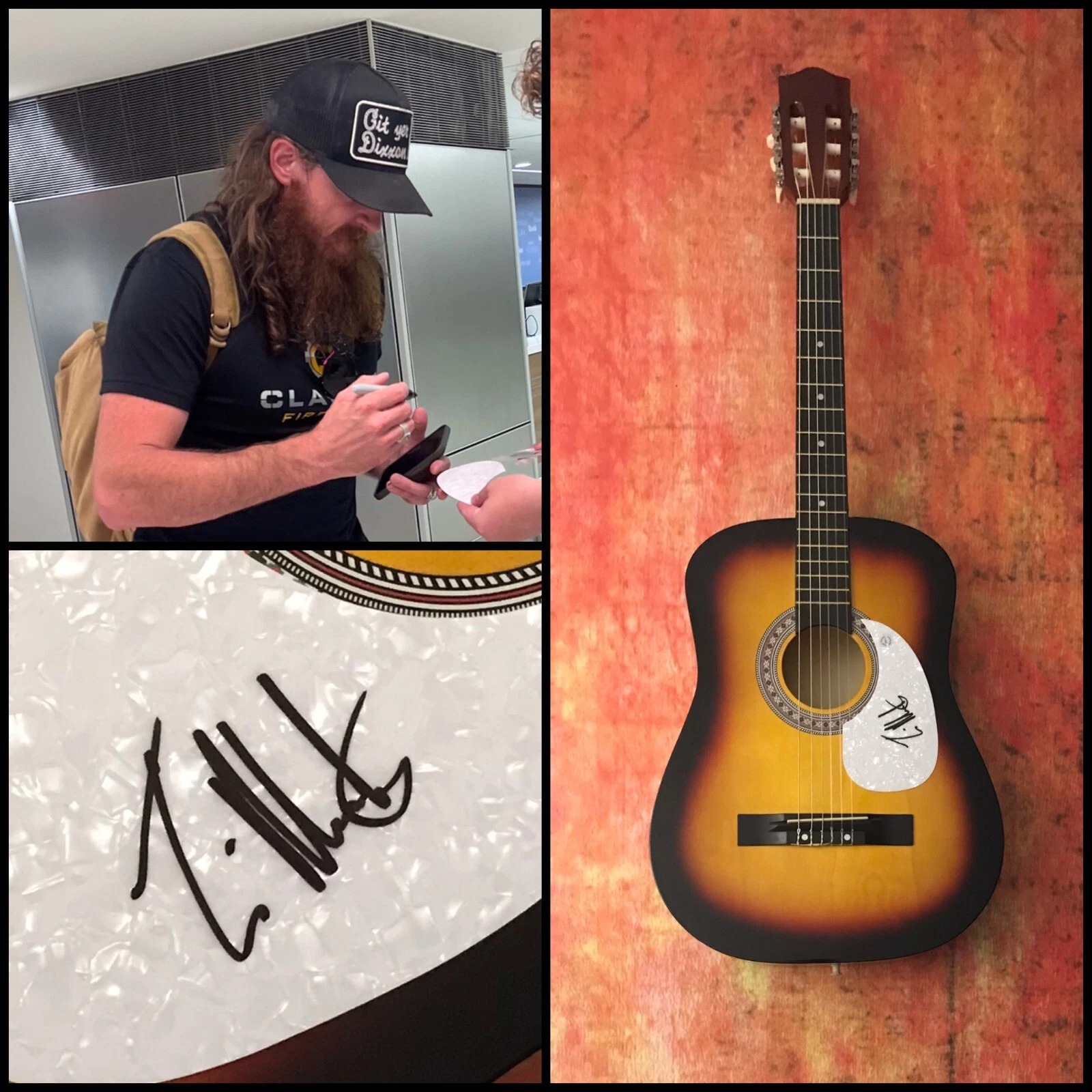 GFA American Thread * TIM MONTANA * Signed Acoustic Guitar PROOF T1 COA
