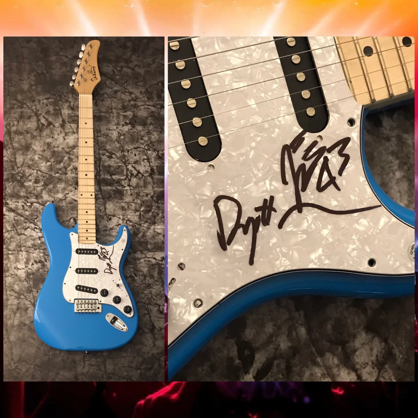 GFA Julian Comeau & Dylan Band Duo * LOVELESS * Signed Electric Guitar COA
