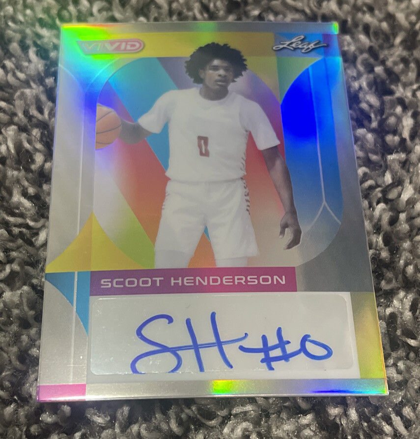 2022-23 Leaf Vivid SCOOT HENDERSON /40 Auto Gray Parallel Portland Trail Blazers
