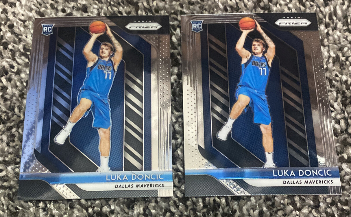 LOT OF (2) 2018-19 Panini Prizm #280 Base Rookie Luka Doncic RC Mavericks NICE!!

