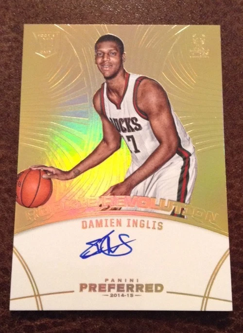 2014-15 Preferred Rookie Revolution Autographs Gold 5/10 Damien Inglis Ssp
