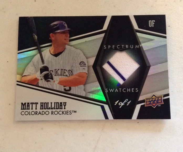 1/1 true 1/1 2008 UD Spectrum BLACK MATT HOLLIDAY GU GW JERSEY RELIC TRUE 1/1

