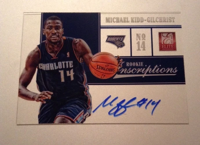 2012-13 ELITE MICHAEL KIDD-GILCHRIST INSCRIPTIONS AUTO RC ON CARD HORNETS COLLECTIBLE MEMORABILIA