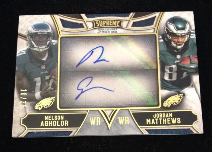 2015 Topps Supreme Nelson Agholor/Jordan Matthews Dual Auto #/35
