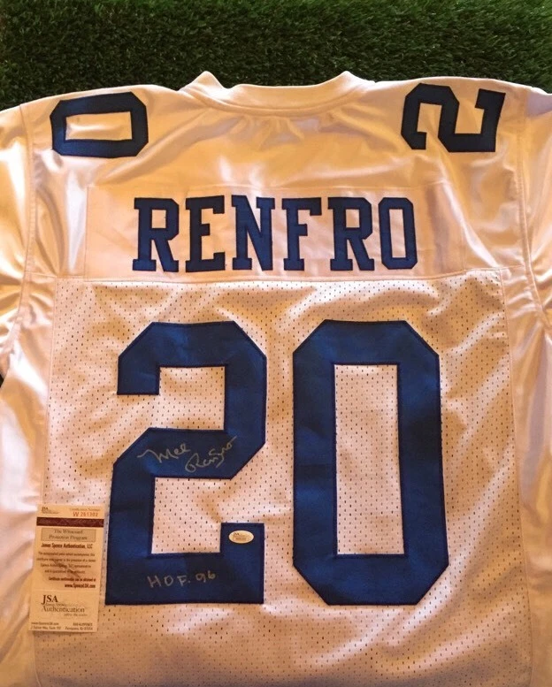 MEL RENFRO Signed WHITE DALLAS COWBOYS Jersey JSA/COA W/ INSCRIPTION 