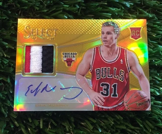 ERIK MURPHY 2013-14 PANINI SELECT BASKETBALL GOLD 3 CLR PATCH AUTO #ED /10 RC
