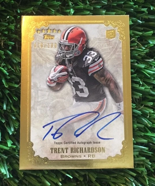 2012 TOPPS FIVE STAR TRENT RICHARDSON RC AUTO #ED /100 ALABAMA CRIMSON TIDE
