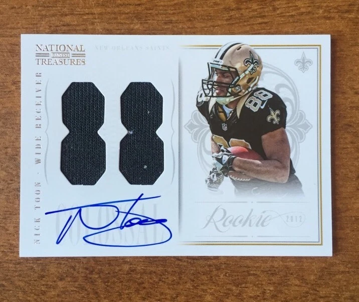 2012 NATIONAL TREASURES NICK TOON COLASSAL JERSEY AUTO RC #ED /50
