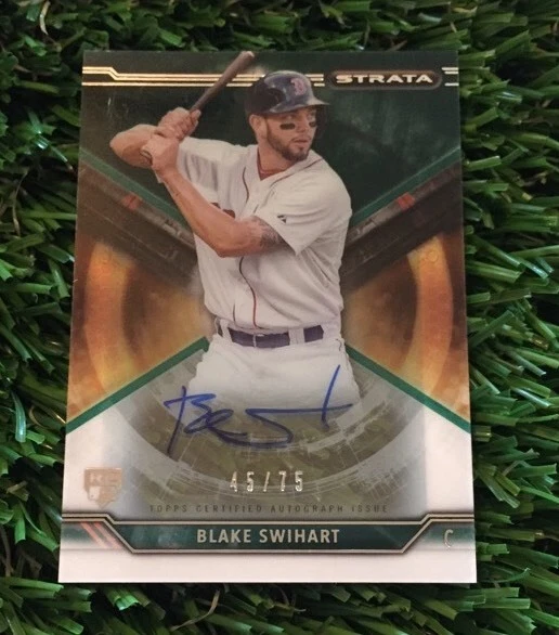 2015 Topps Strata Autographs Green #SABS Blake Swihart Auto #D /75 RED SOX
