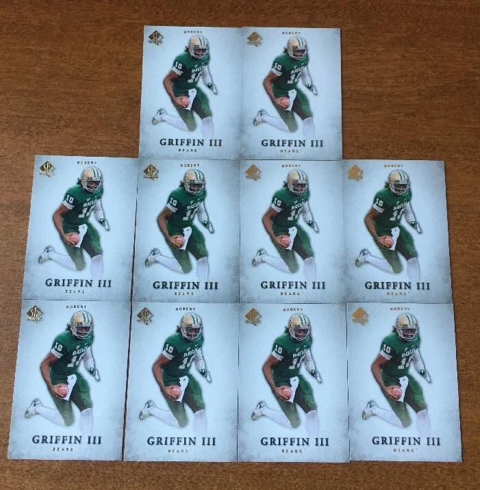 (10) 2012 UD SPA ROBERT GRIFFIN RC #10 LOT BAYLOR BROWNS COLLECTIBLE MEMORABILIA