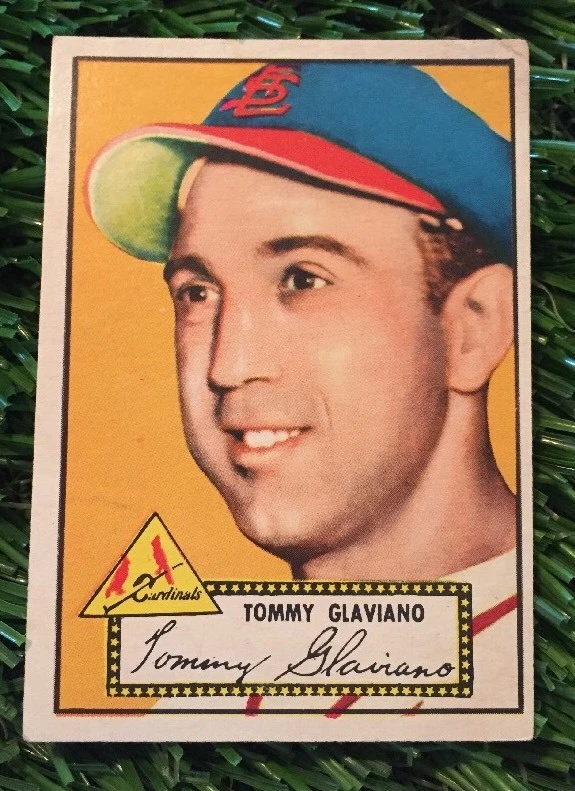 1952 TOPPS TOMMY GLAVIANO VG ST. LOUIS CARDINALS #56 SURFACE CREASE SEE PICS
