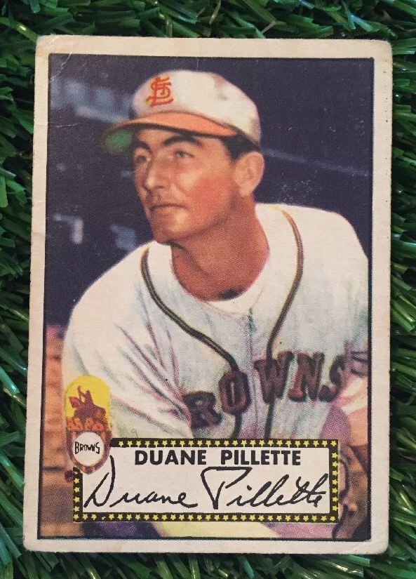 1952 TOPPS #82 DUANE PILLETTE BROWNS RED BACK BASEBALL SEE PICS COLLECTIBLE MEMORABILIA