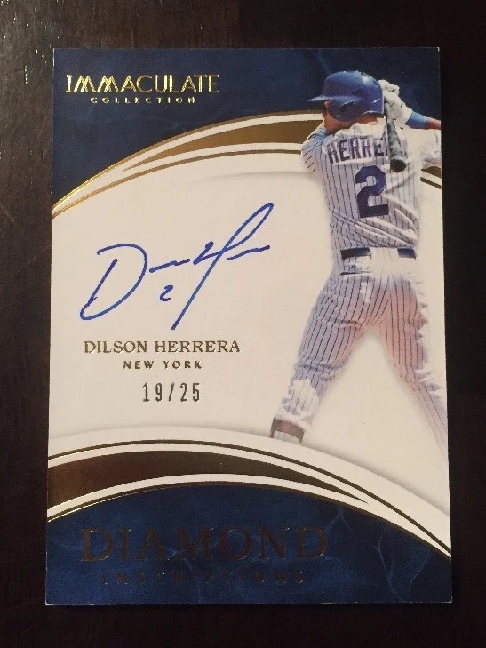 2016 Panini Immaculate DILSON HERRERA Diamond Inscriptions Auto #ED /25 Mets
