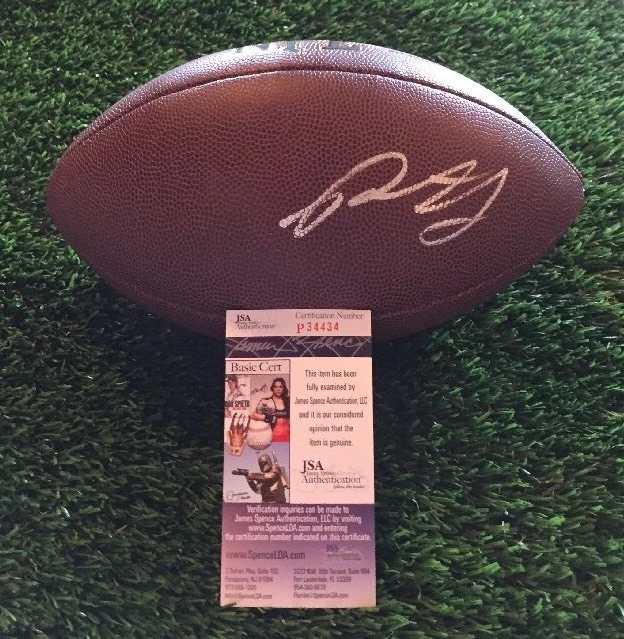 PAXTON LYNCH SIGNED NFL WILSON FOOTBALL BRONCOS JSA/COA P34434
