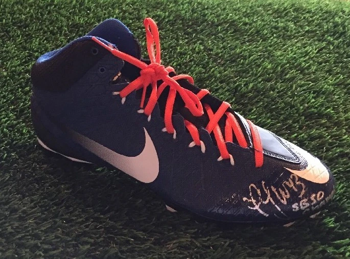 T.J WARD Signed Cleat INSCRIBED 