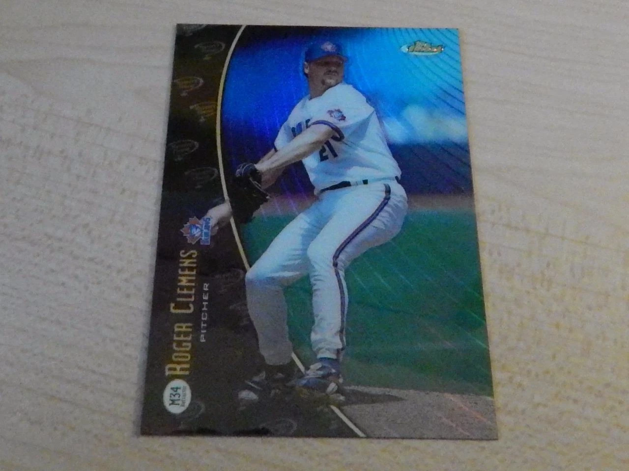 1998 TOPPS FINEST ROGER CLEMENS MYSTERY FINEST REFRACTOR M34 TORONTO
