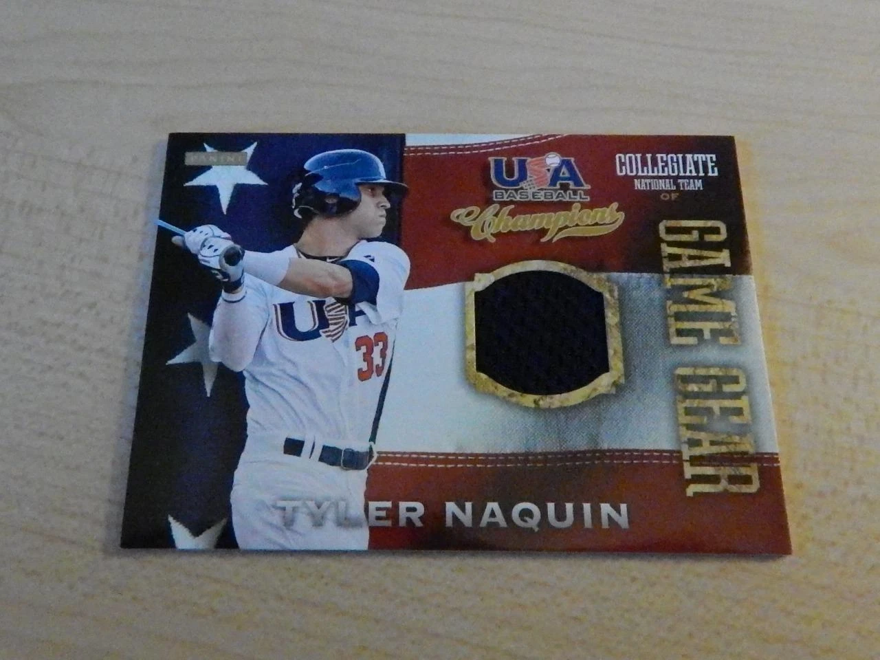 2013 USA BASEBALL COLLEGIATE NATIONAL TEAM TYLER NAQUIN GAME GEAR INDIANS
