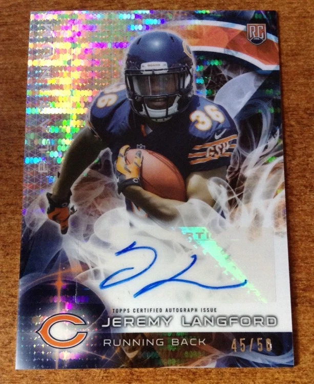 2015 Topps Platinum PULSAR Refractor JEREMY LANGFORD RC /50 Rookie REF Autograph
